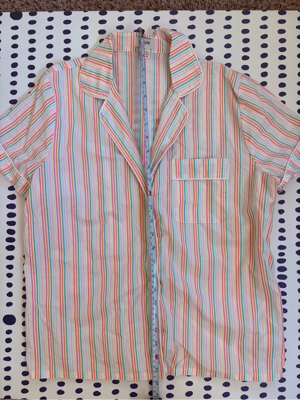 J. Crew pajama Striped short-sleeve top